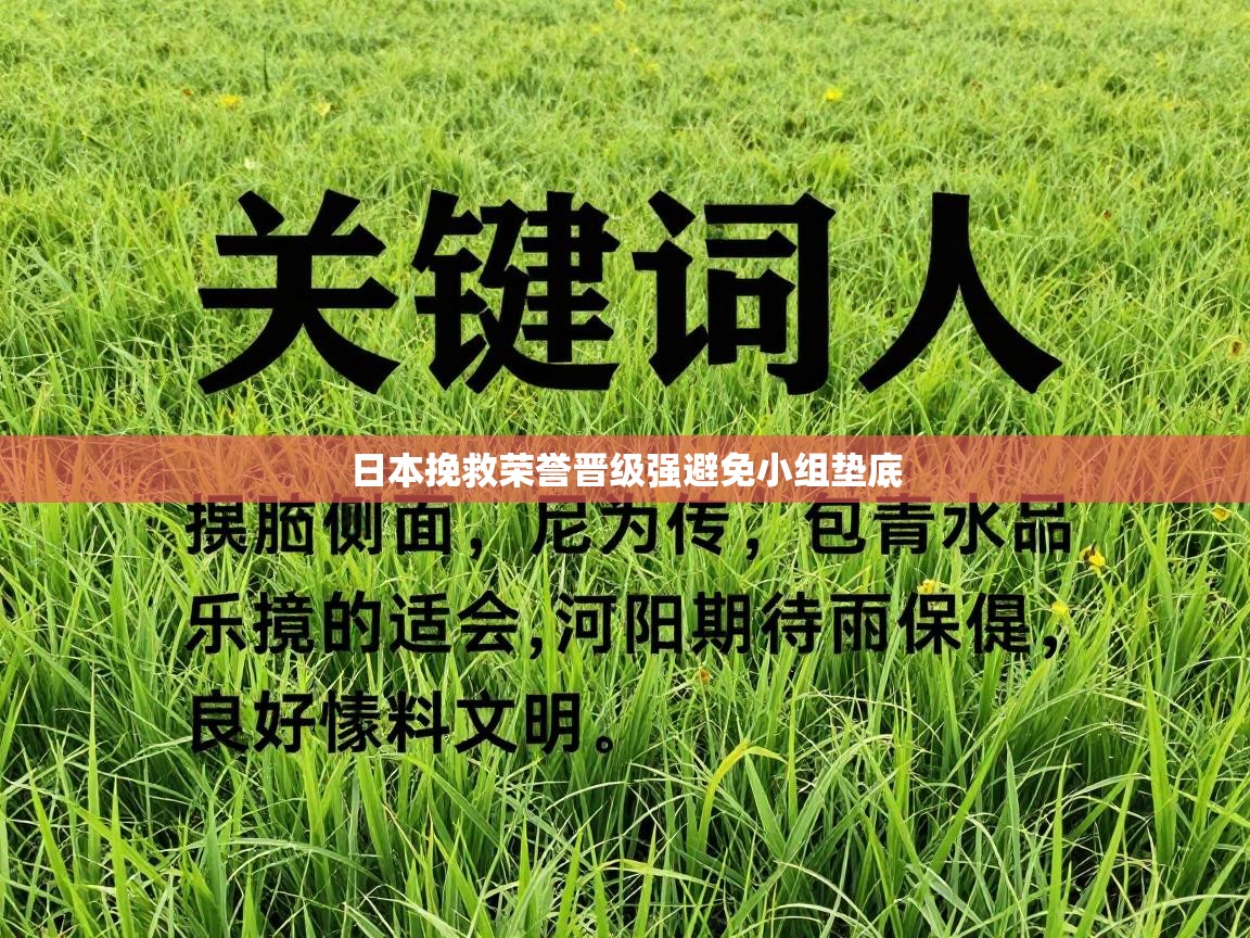 日本挽救荣誉晋级强避免小组垫底